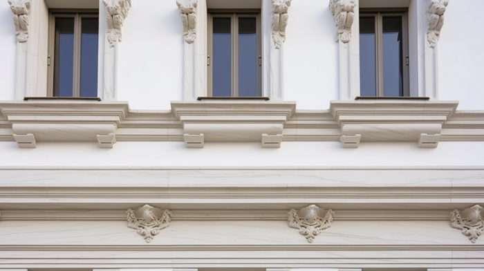 Карниз из мрамора Bianco Carrara (Бьянко Каррара)